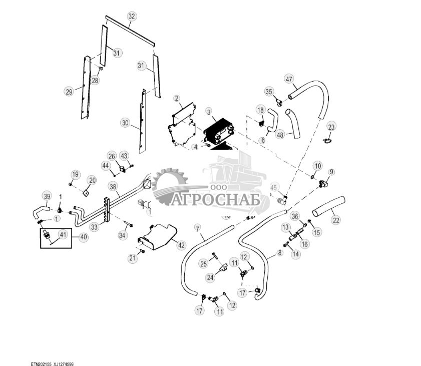 Маслоохладители и трубопровод (Engine 4045HT086-RE566132) (344422 - ) - ST956370 151.jpg